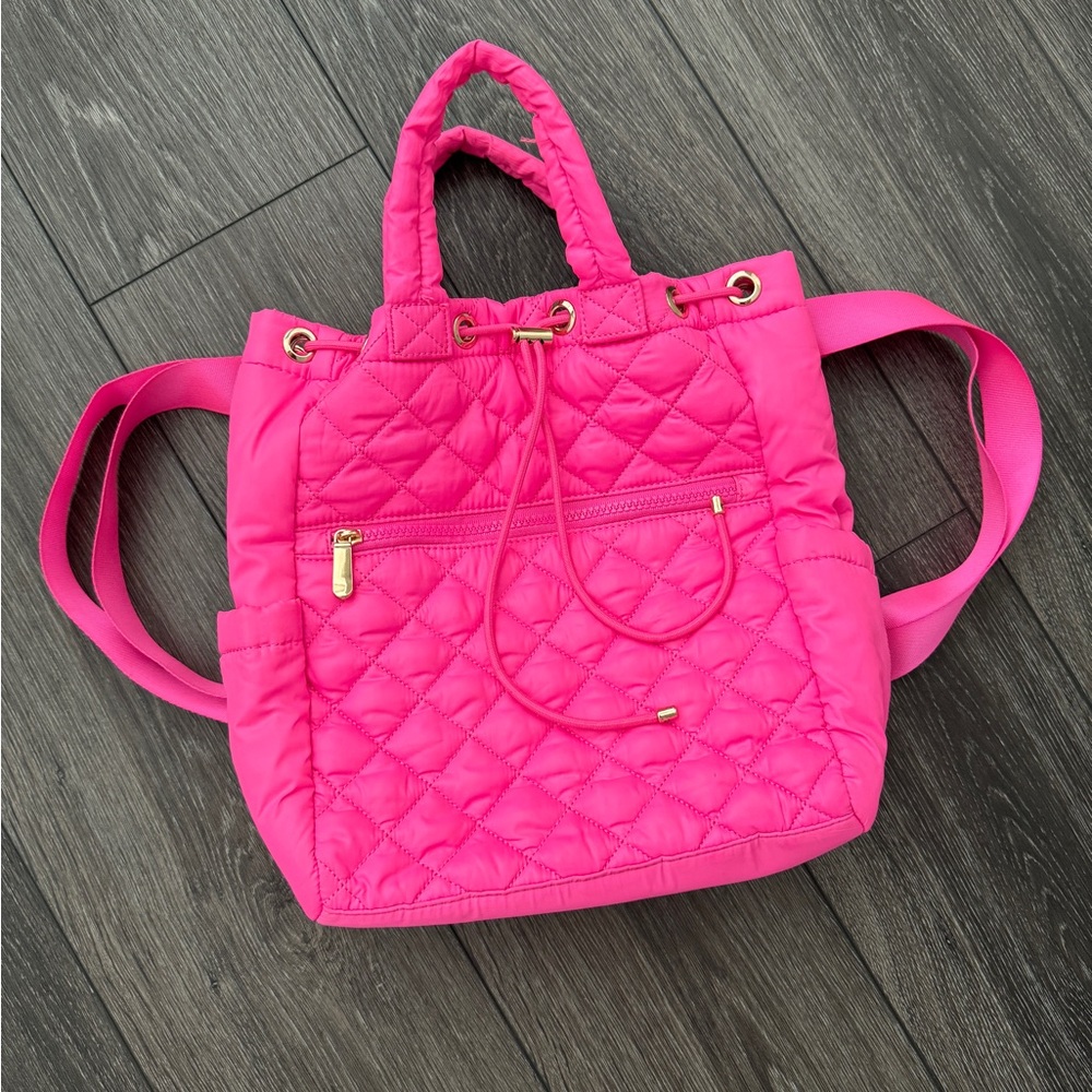 Jill and Ally Quilted Barbie Pink and Gold Backpack
